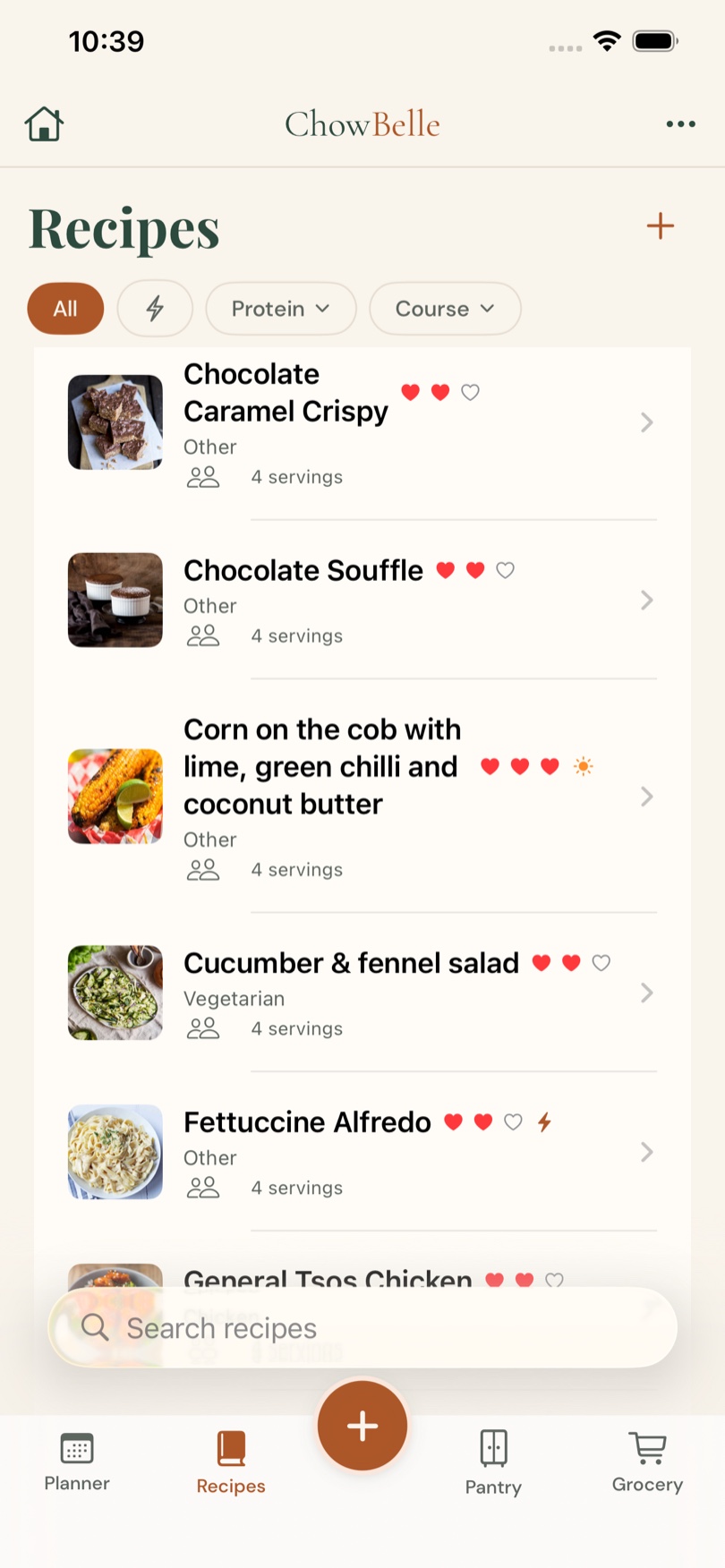 ChowBelle recipe library
