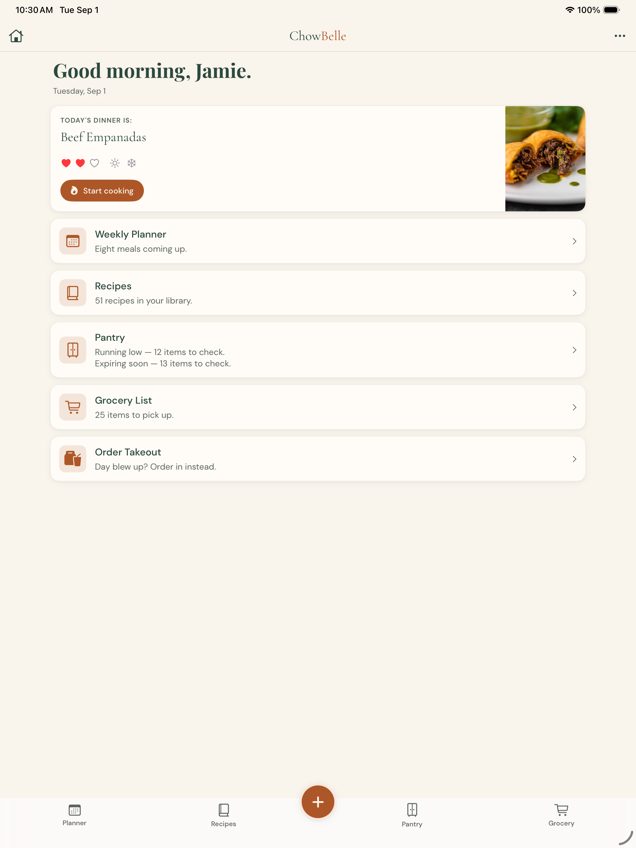 iPad dashboard