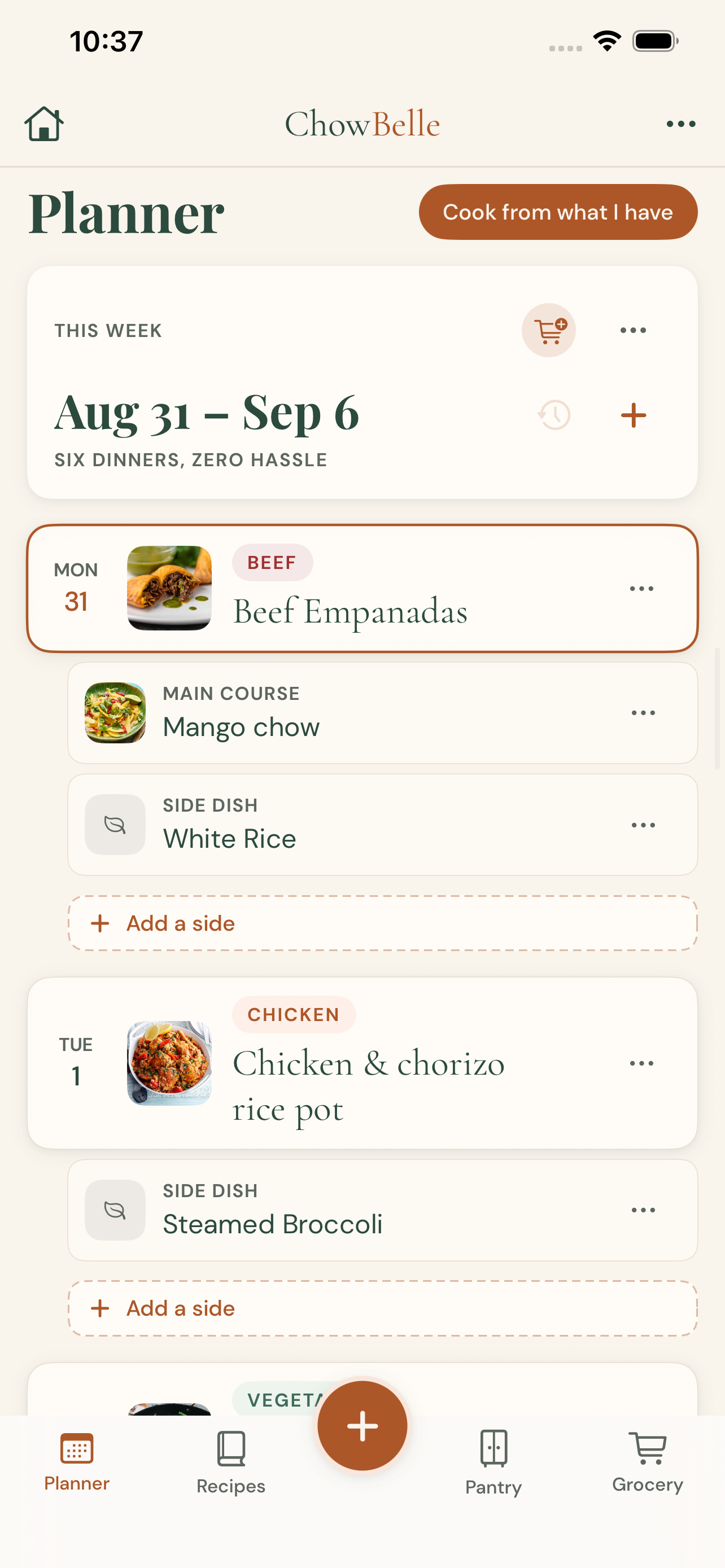 Planner: six dinners, zero hassle